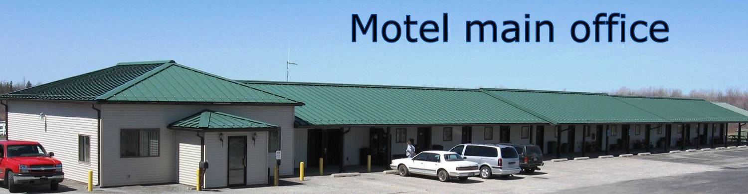 Motel Main Office, building 100 and parking area